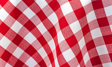 Red/White 118 Checked Polyeter