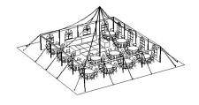 40 x 40 Sailcloth Tent